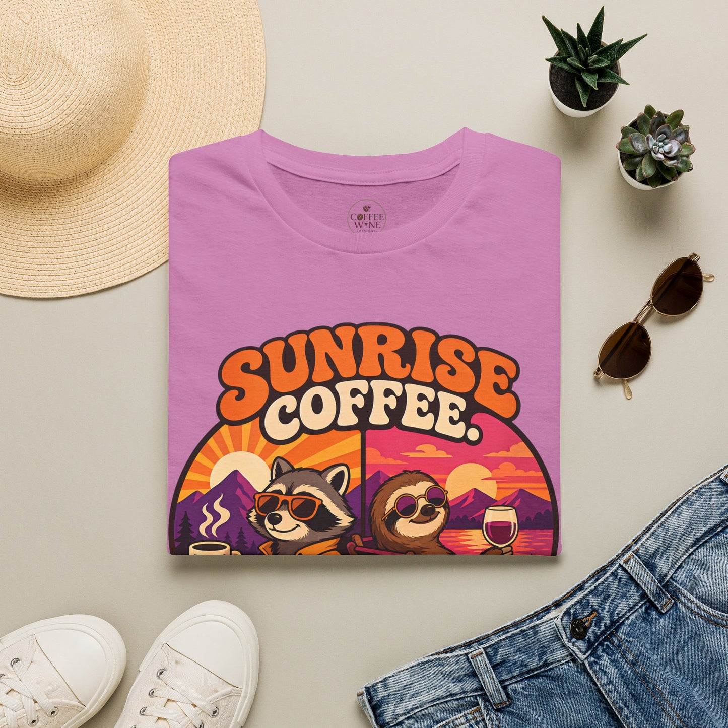 Coffee in the Morning, Wine in the Evening Tee
