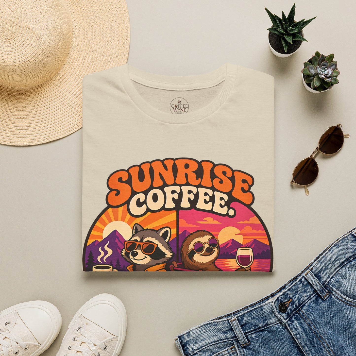 Coffee in the Morning, Wine in the Evening Tee