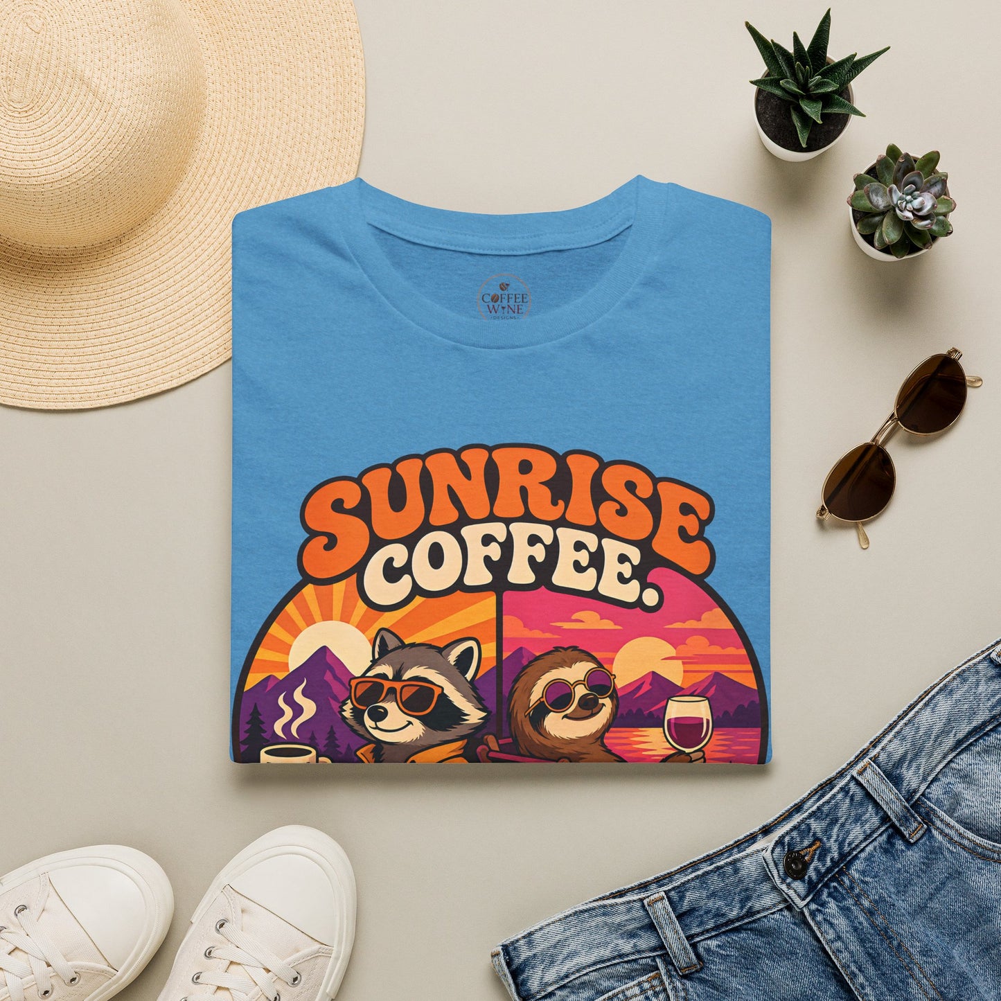 Coffee in the Morning, Wine in the Evening Tee