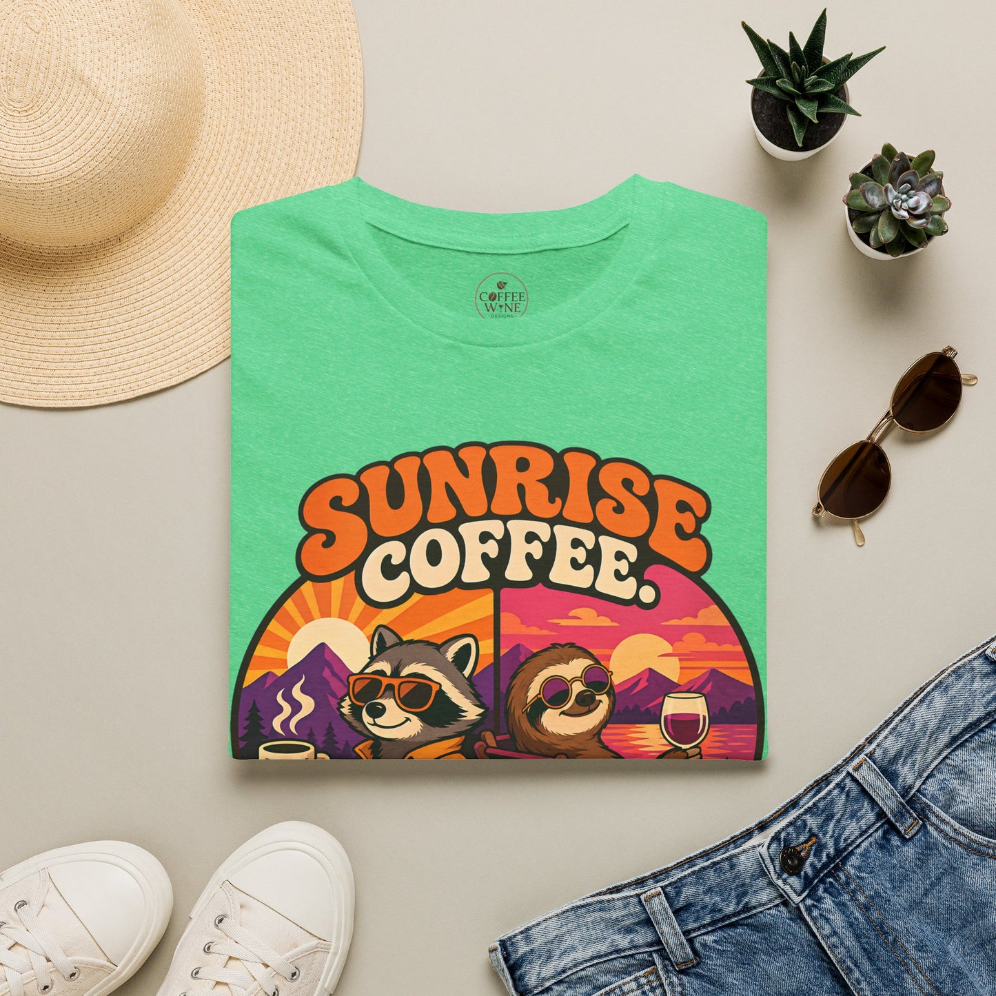 Coffee in the Morning, Wine in the Evening Tee